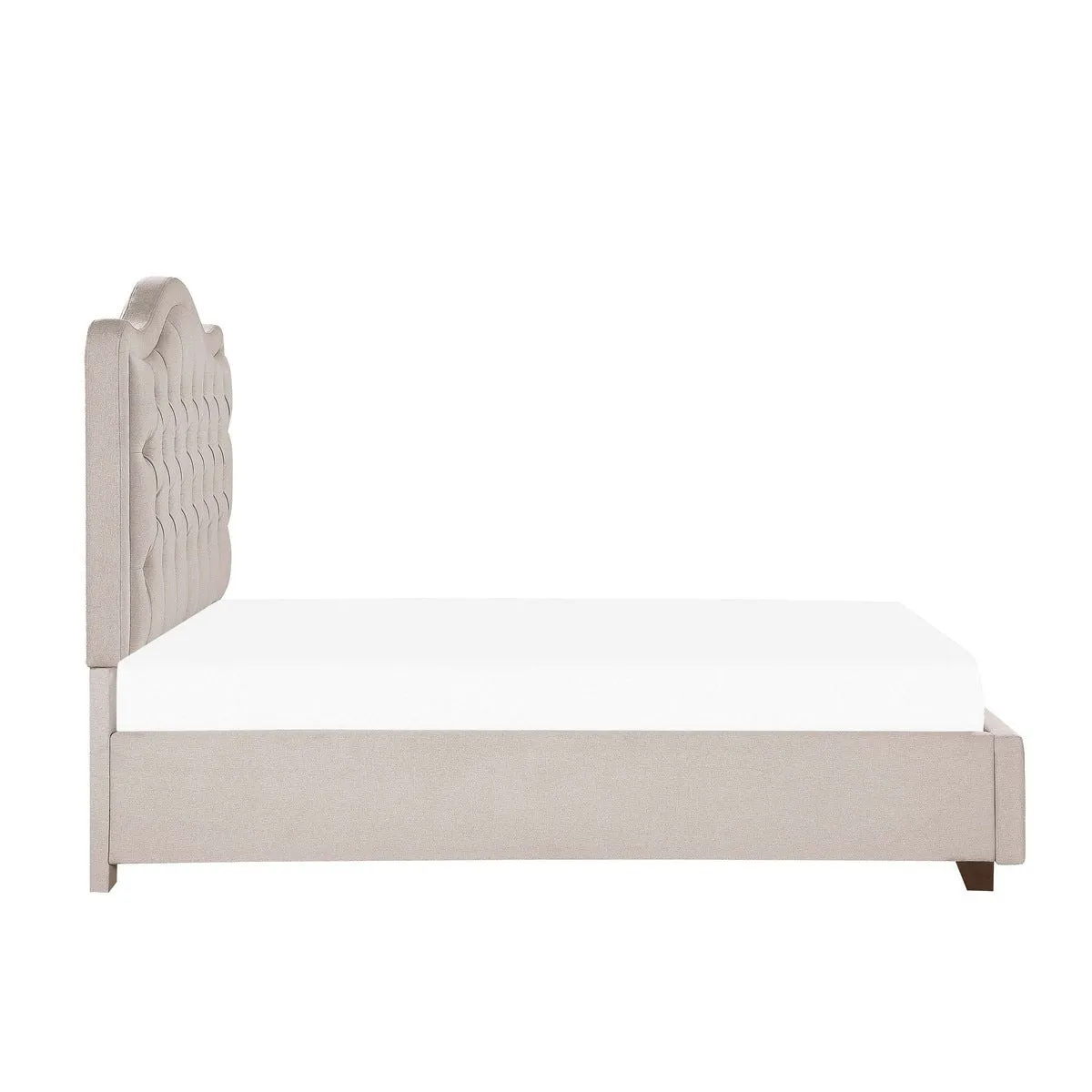 Toddrick Collection Beige Queen Platform Bed