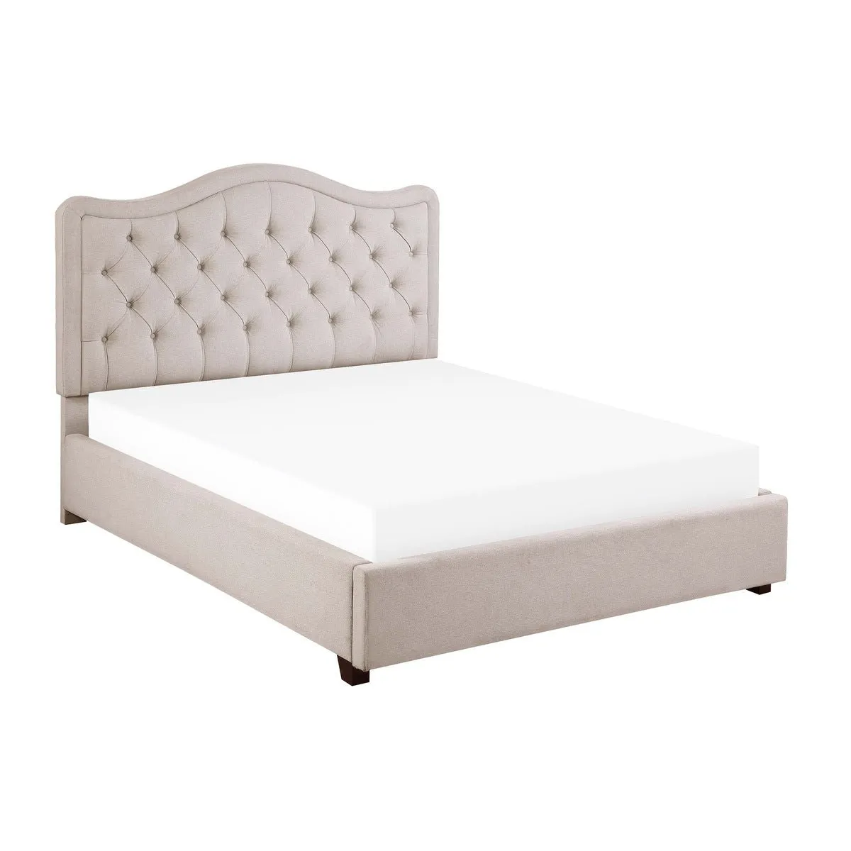 Toddrick Collection Beige Queen Platform Bed