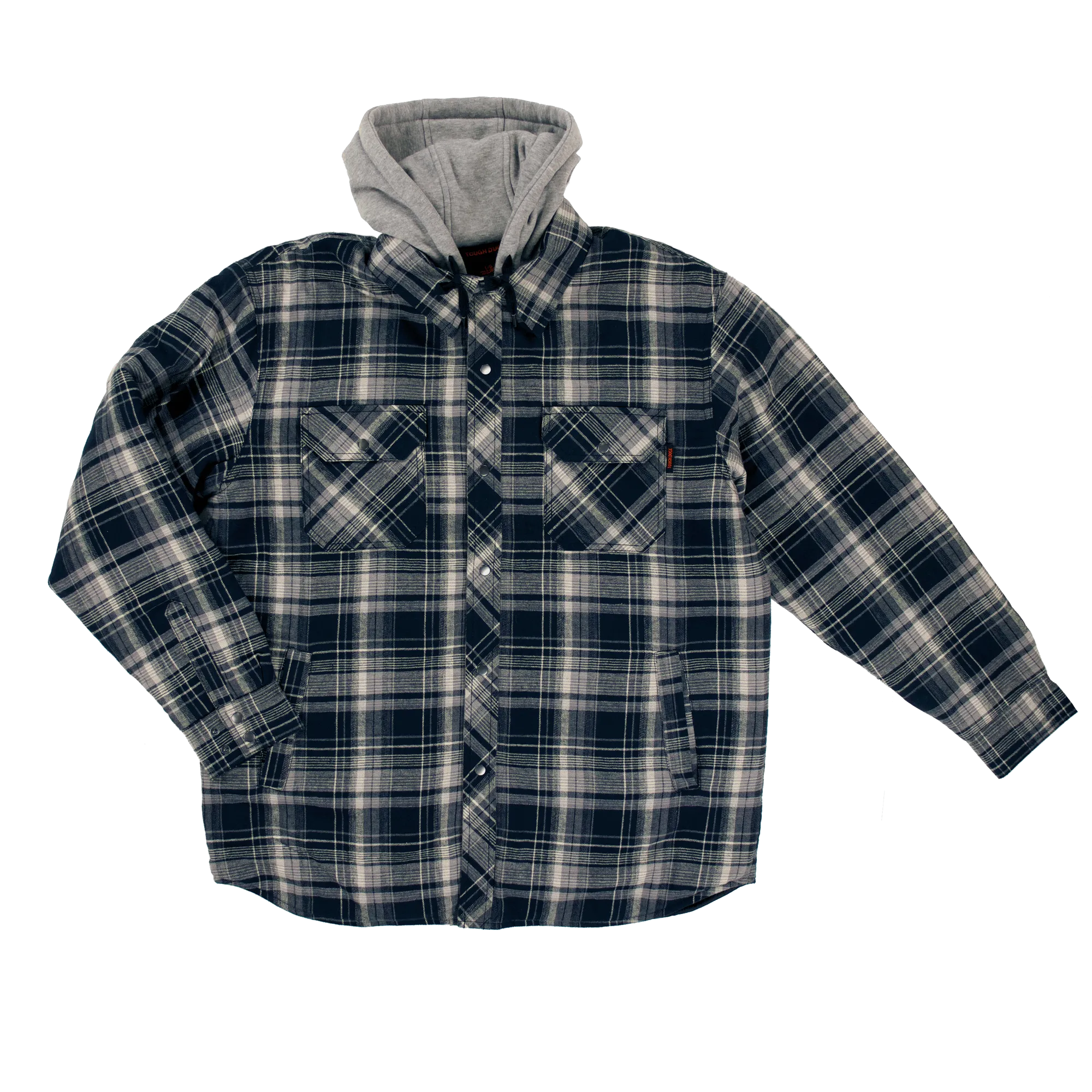 Tough Duck Front Quilted Hooded Flannel Jacket