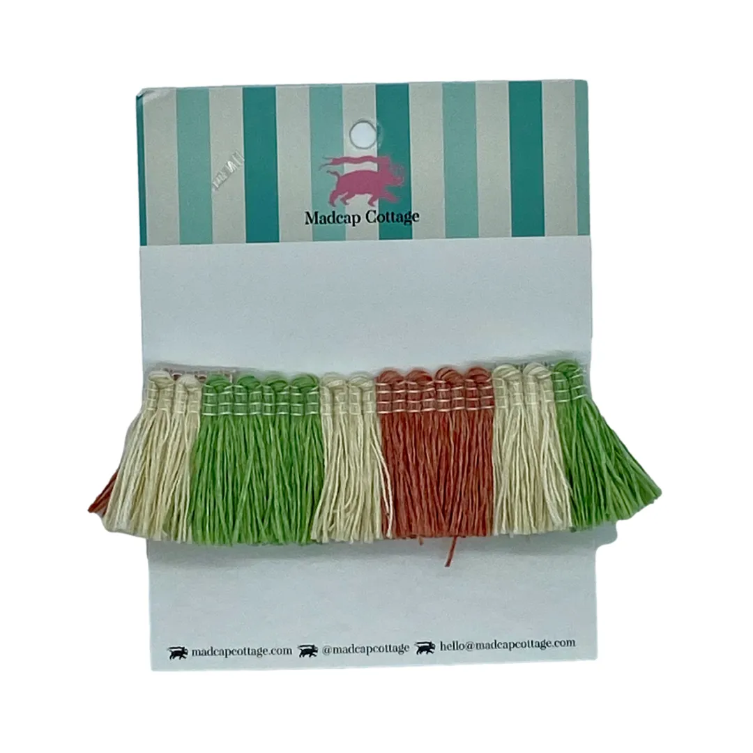 Tri-Color 1.75″ Brush Trim Sample | Meadow Green