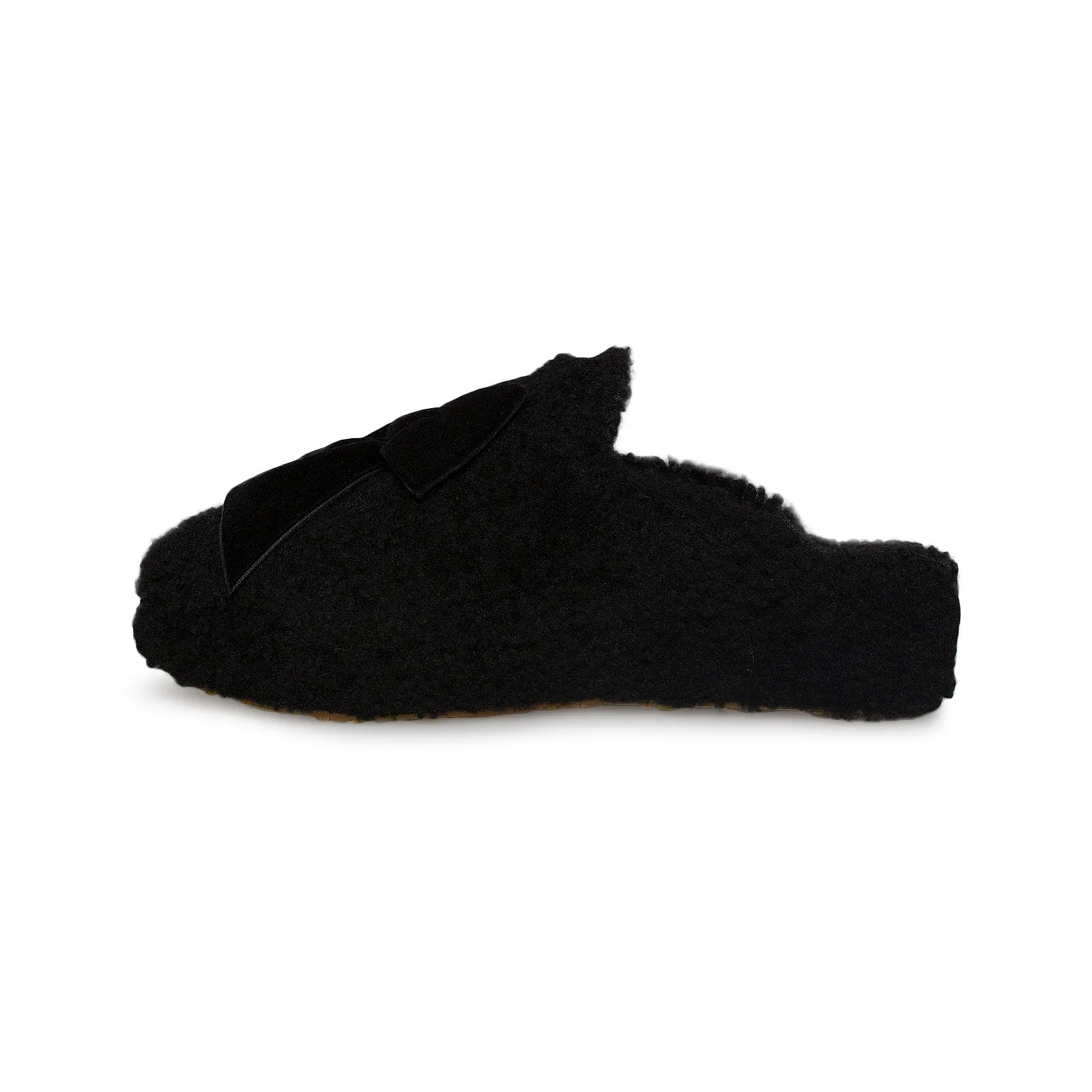 UGG Addison Velvet Bow Black Slippers - Women's