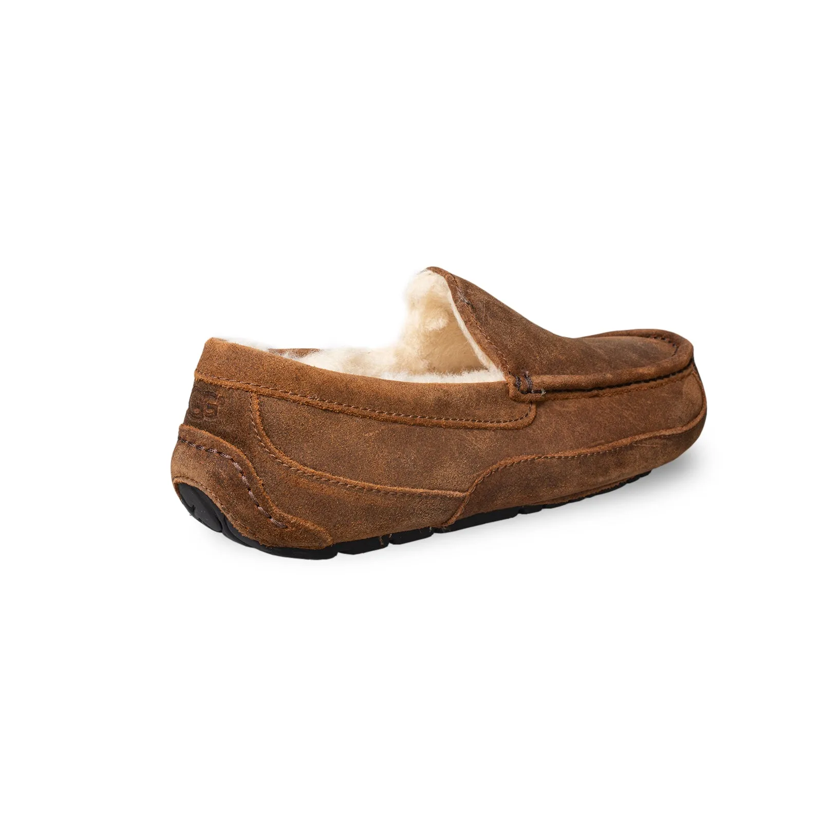 UGG Ascot Oiled Suede Chestnut Slippers - Men's