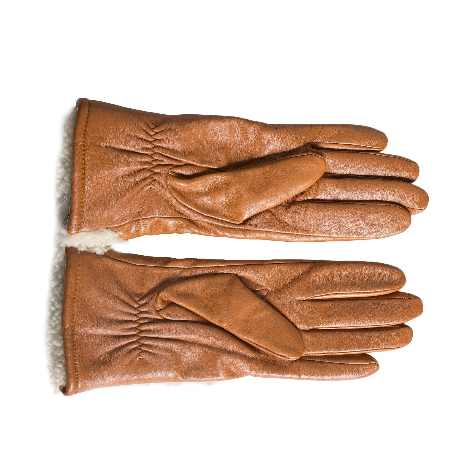 UGG Asymmetrical Smart Curly Chestnut Gloves - Woman's