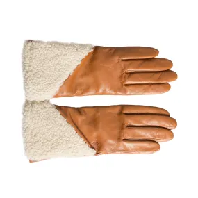 UGG Asymmetrical Smart Curly Chestnut Gloves - Woman's