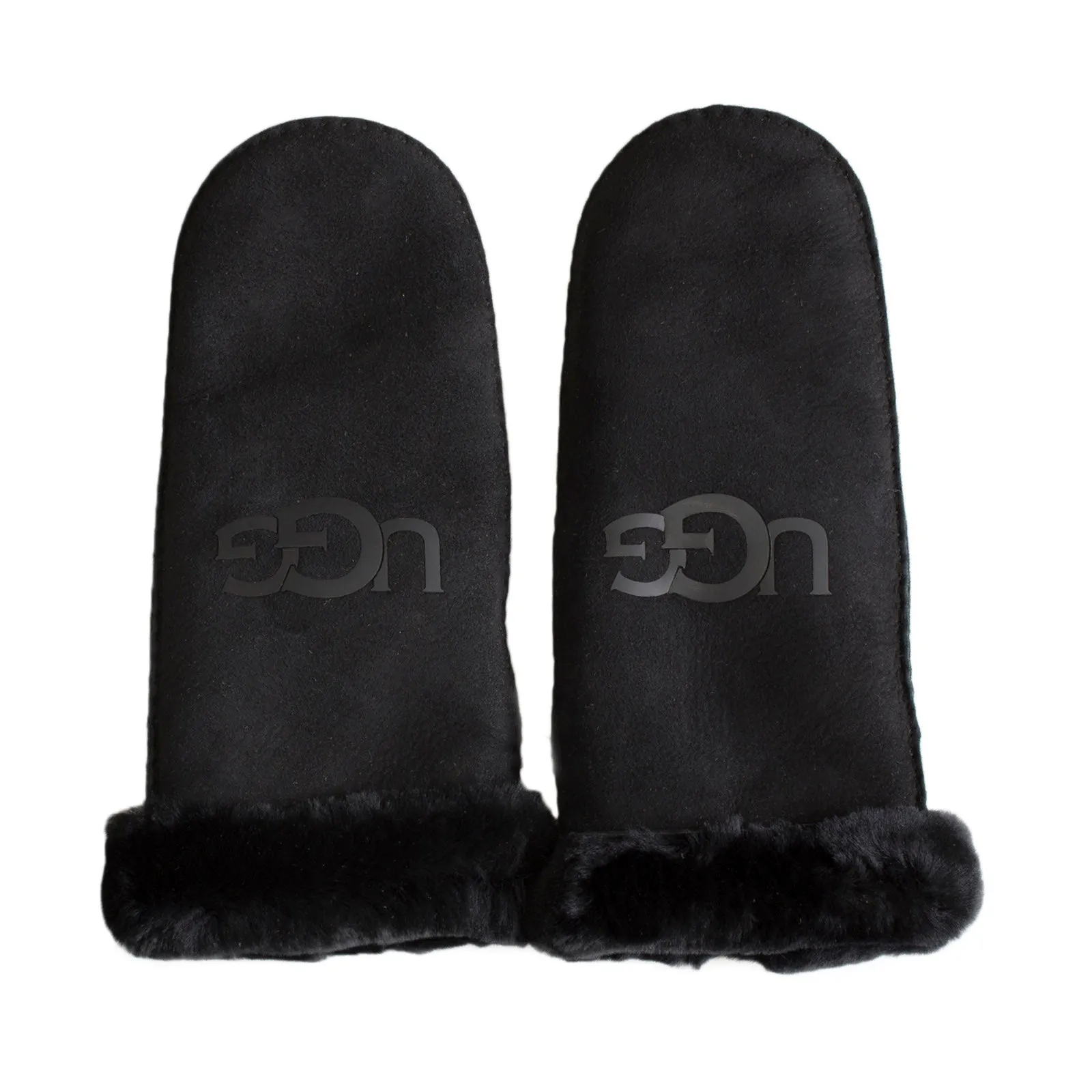 UGG Black Logo Mittens - Women's