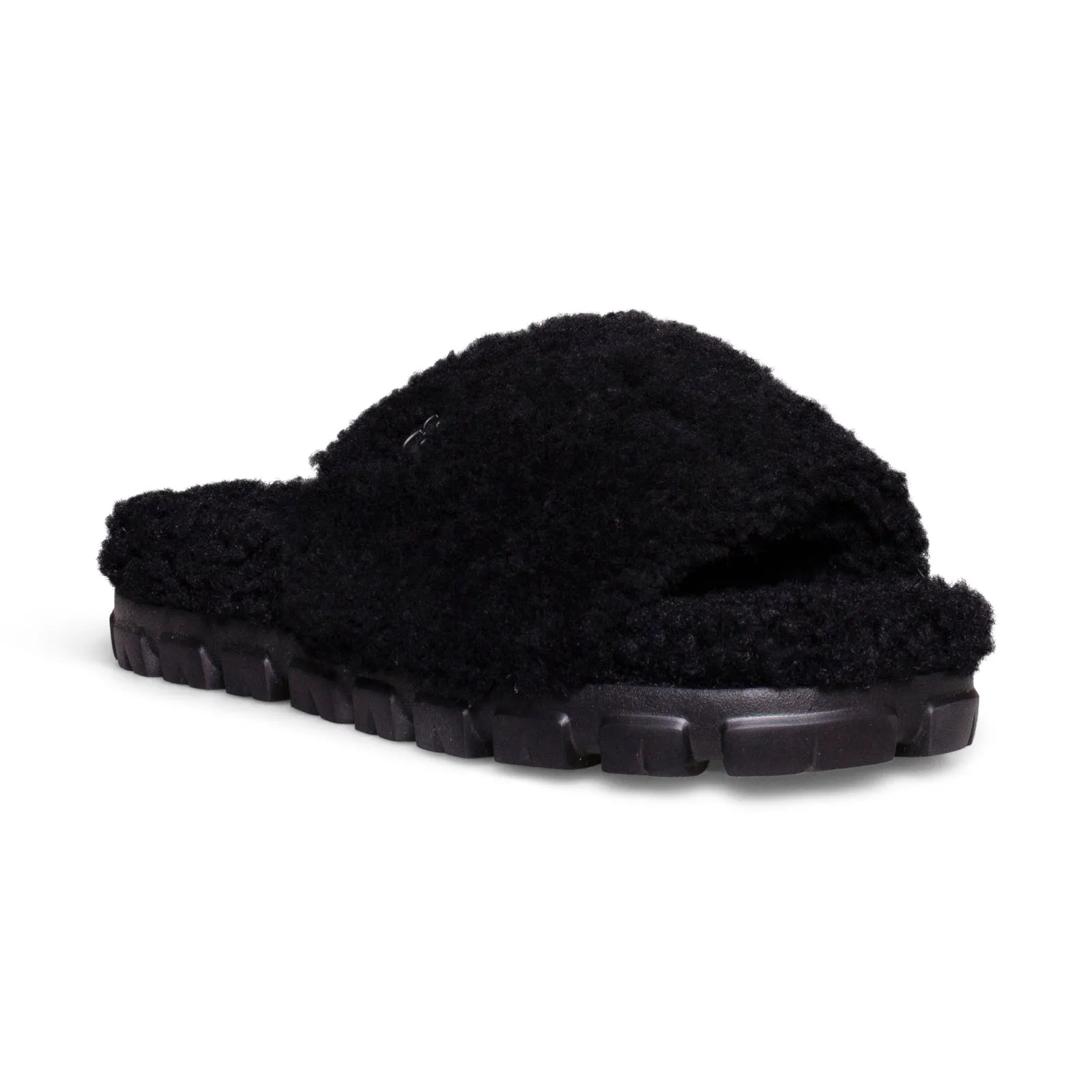 UGG Cozetta Curly Black Slippers - Women's