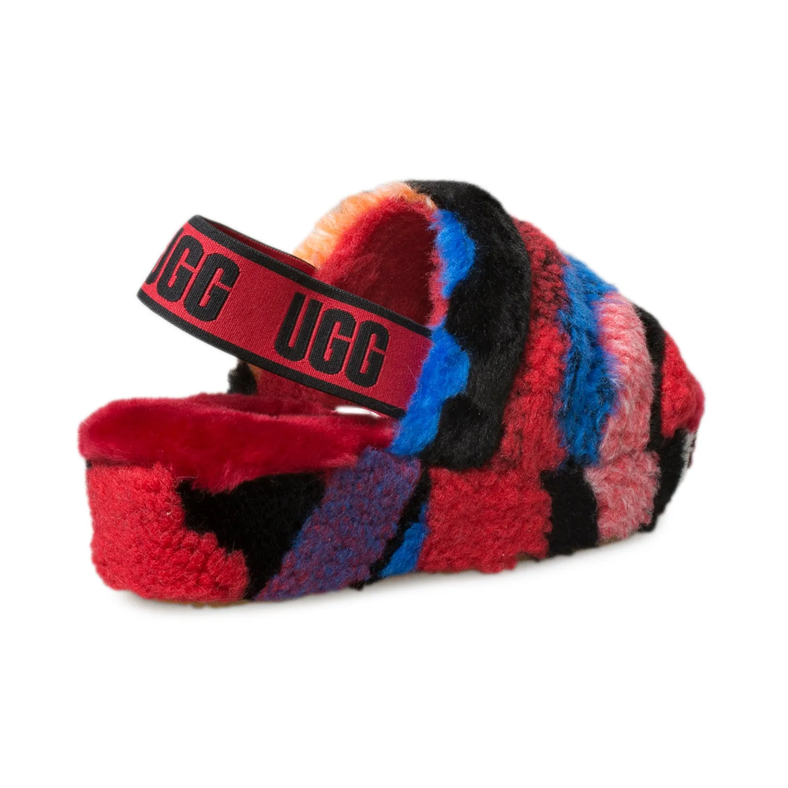 UGG Fluff Yeah Slide Cali Collage Red Slippers - Women's