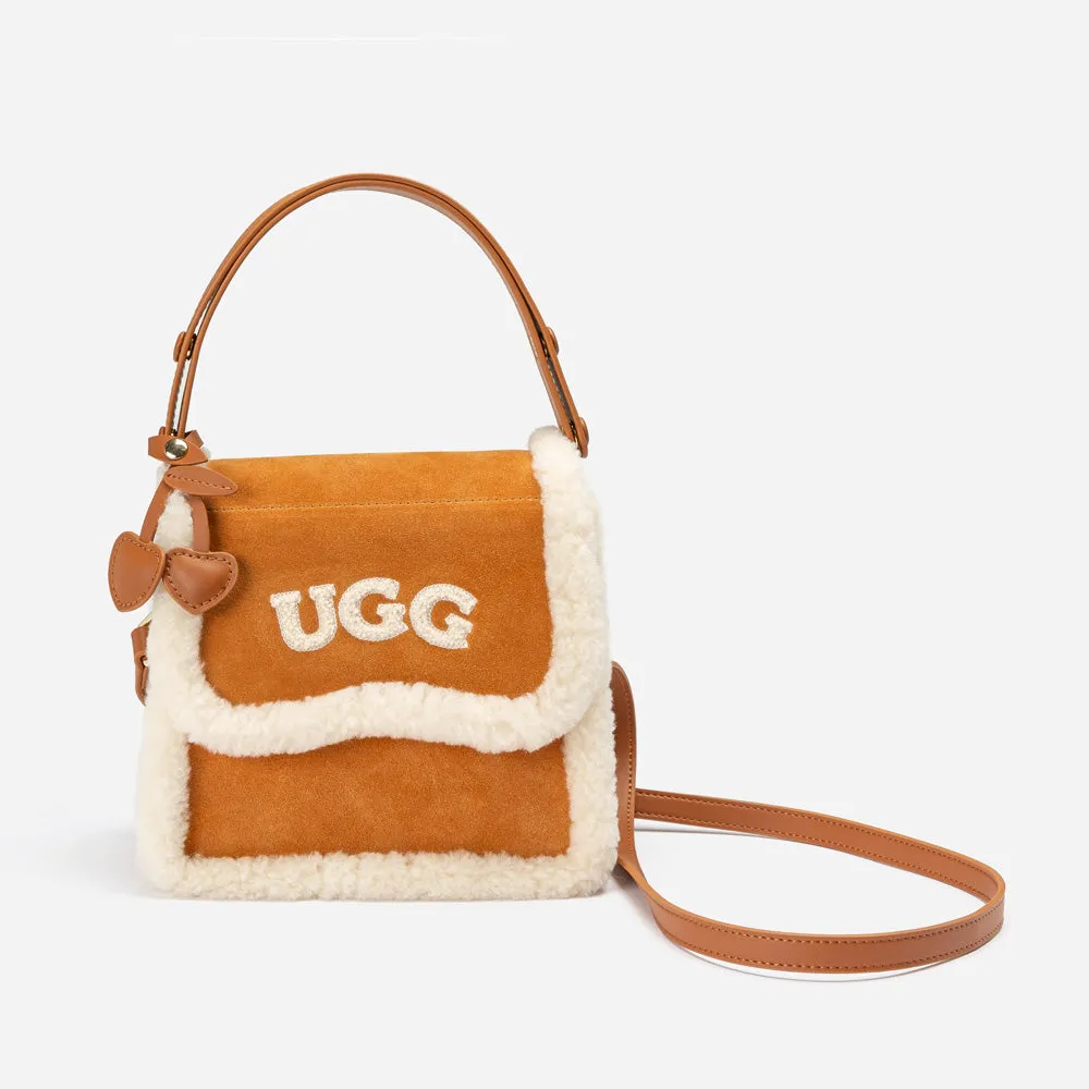 Ugg Shearling Logo Hand Bag