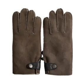 UGG Sheepskin Snap Tab Slate Curly Glove - Men's