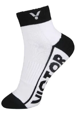 Victor SK235AC Sport Low Cut Socks [White/Black]