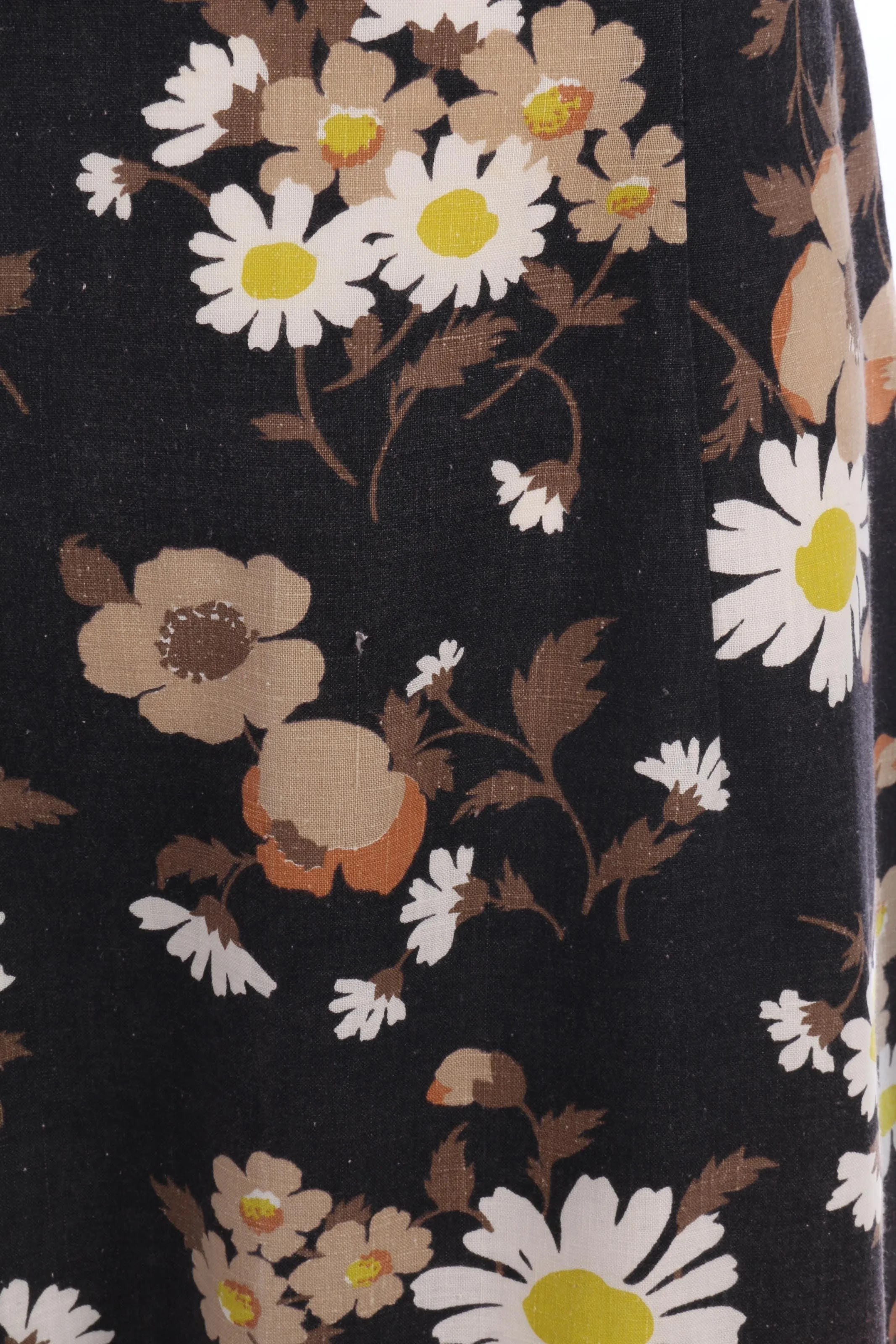 Vintage 1960's brown cotton floral dress