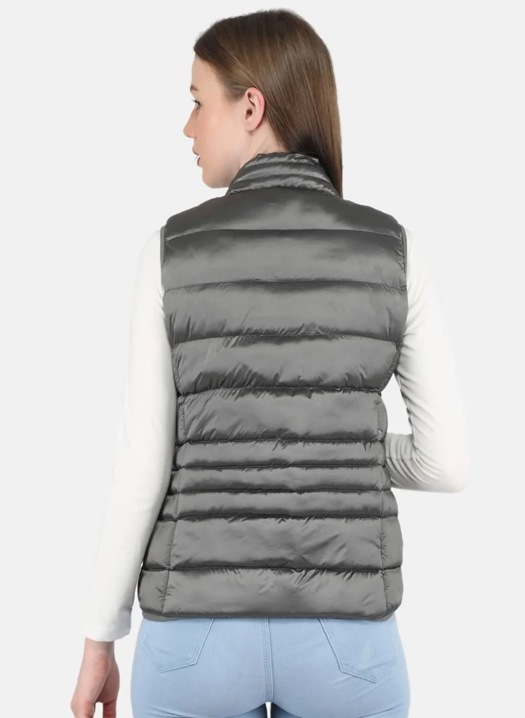 Women Grey Puffer Jacket