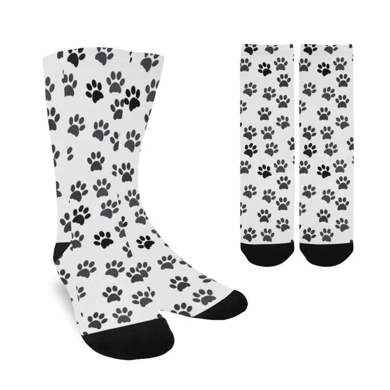 Women's Cat Paw Crew Socks Cute Gifts For Her