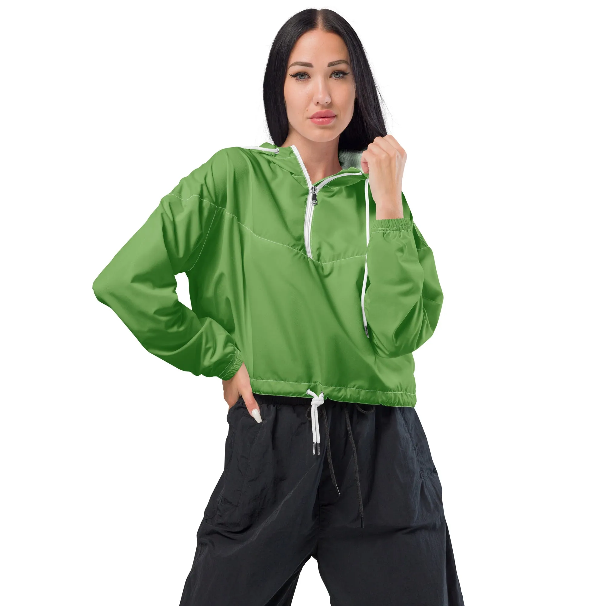 Women’s cropped windbreaker Green Apple