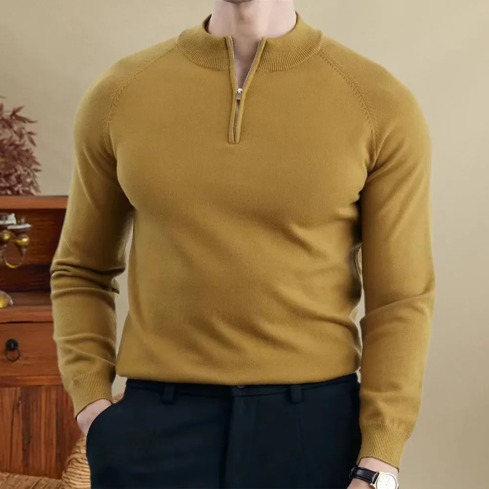 Wool smart casual premium sweater