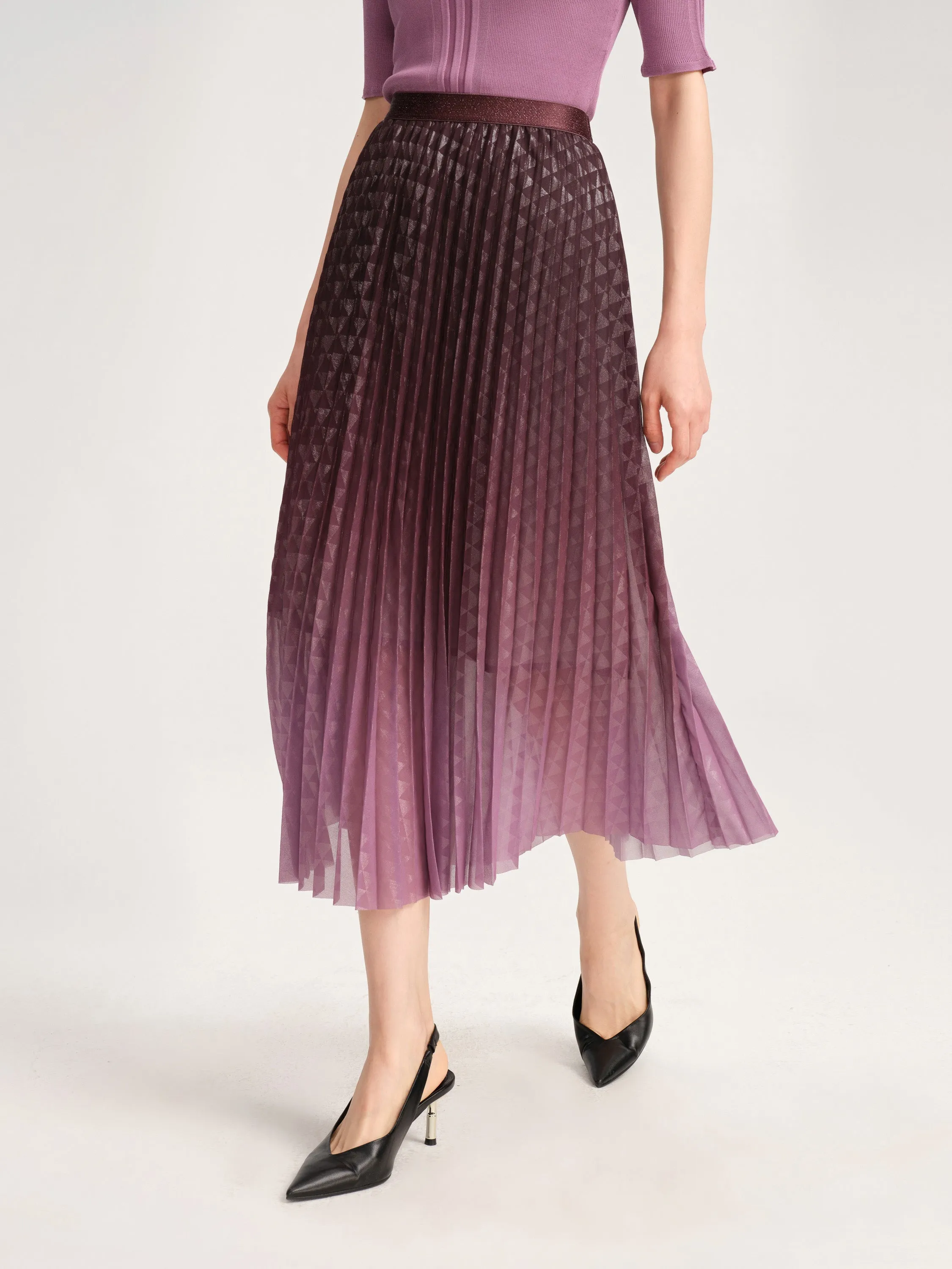 YAYING Pleated Midi Skirt