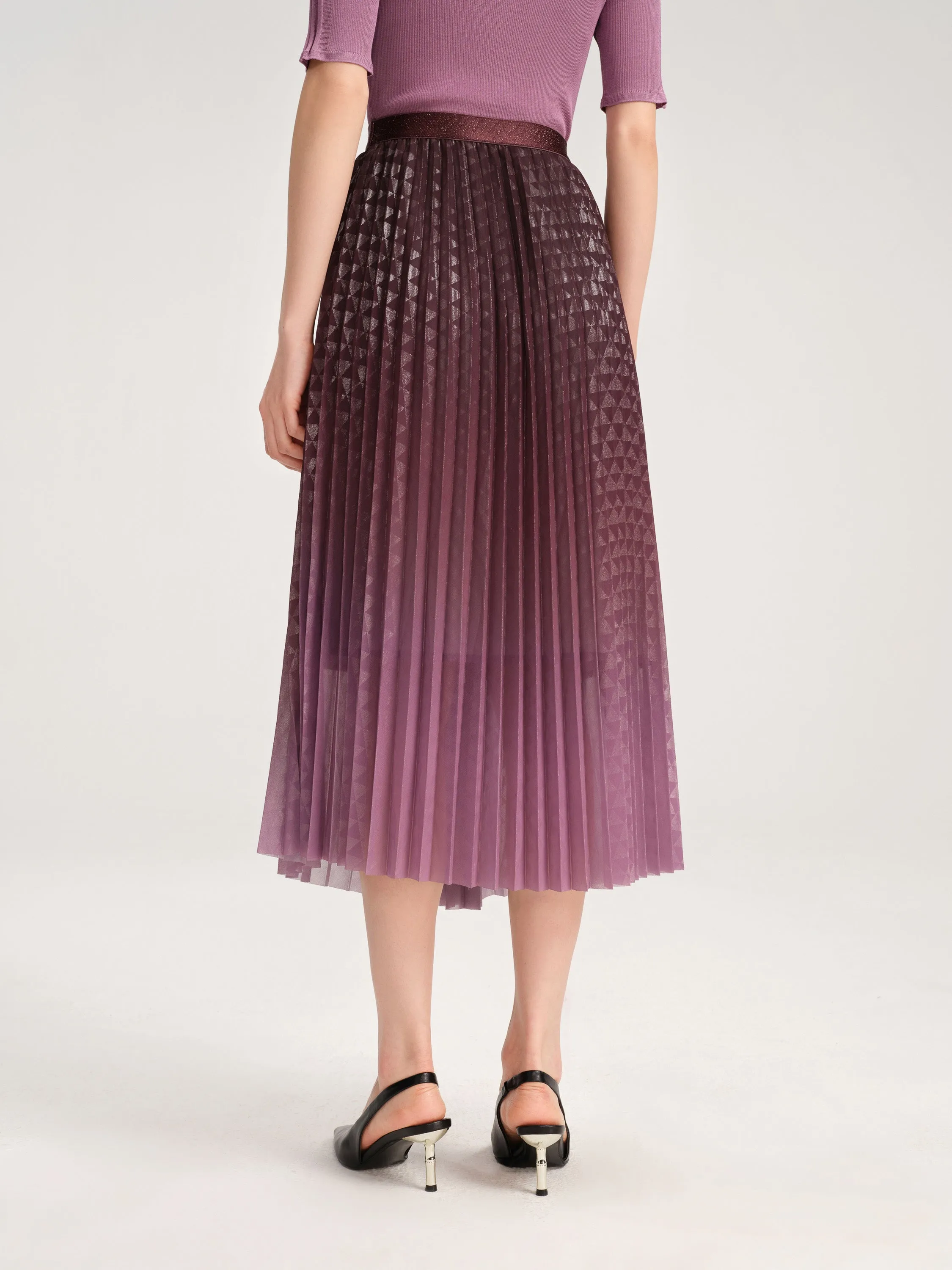 YAYING Pleated Midi Skirt