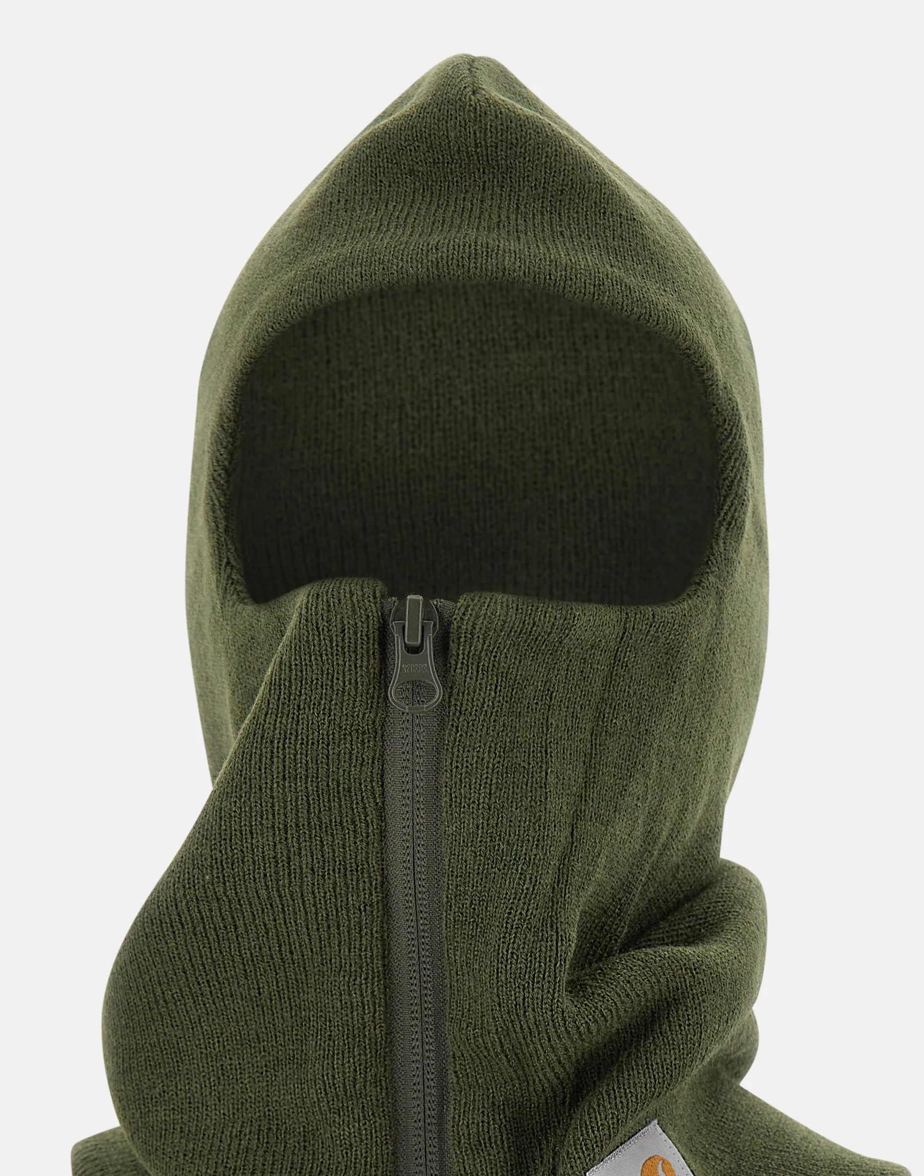 Zip Mask Green Balaclava with Zipper